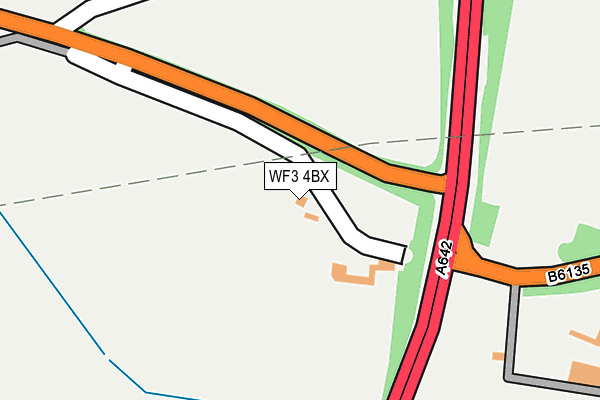 WF3 4BX map - OS OpenMap – Local (Ordnance Survey)