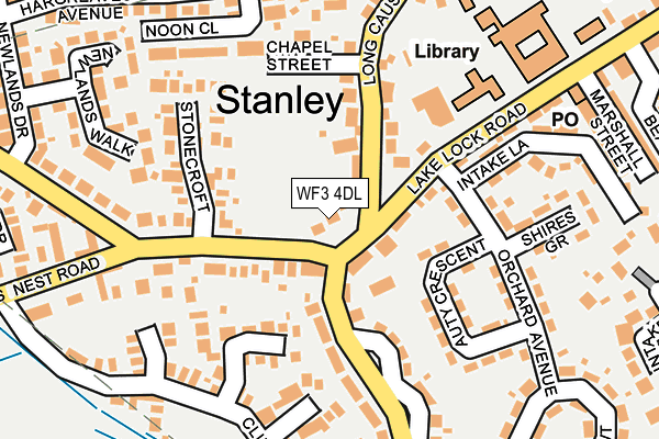 WF3 4DL map - OS OpenMap – Local (Ordnance Survey)