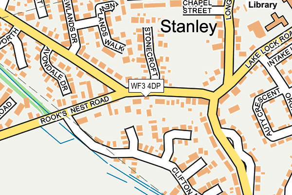 WF3 4DP map - OS OpenMap – Local (Ordnance Survey)