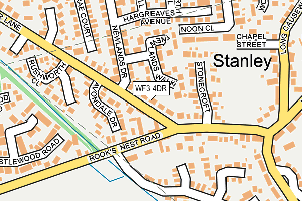 WF3 4DR map - OS OpenMap – Local (Ordnance Survey)