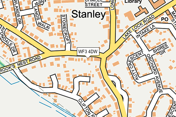 WF3 4DW map - OS OpenMap – Local (Ordnance Survey)