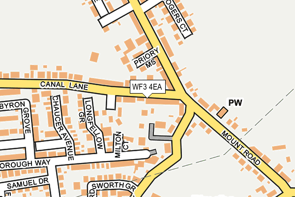 WF3 4EA map - OS OpenMap – Local (Ordnance Survey)
