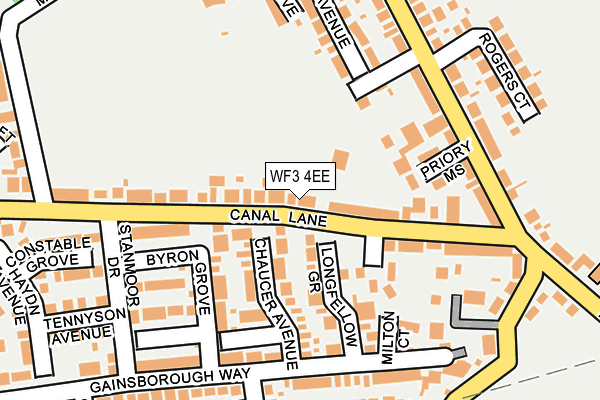 WF3 4EE map - OS OpenMap – Local (Ordnance Survey)