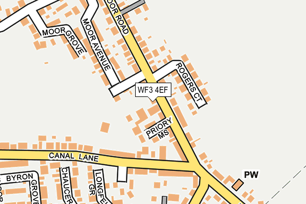 WF3 4EF map - OS OpenMap – Local (Ordnance Survey)