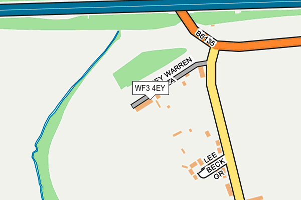 WF3 4EY map - OS OpenMap – Local (Ordnance Survey)