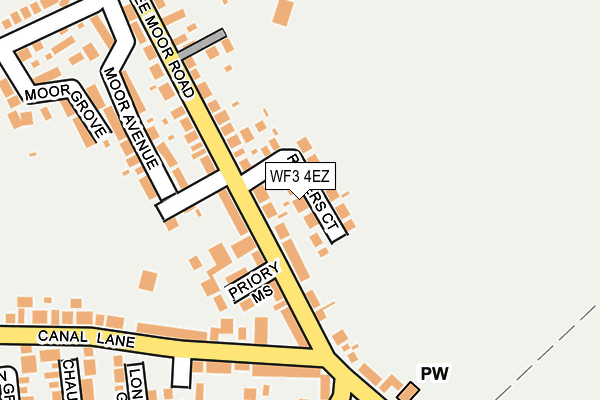WF3 4EZ map - OS OpenMap – Local (Ordnance Survey)
