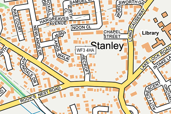 WF3 4HA map - OS OpenMap – Local (Ordnance Survey)