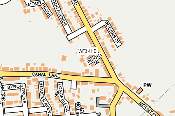 WF3 4HD map - OS OpenMap – Local (Ordnance Survey)