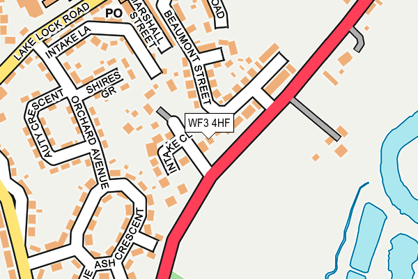 WF3 4HF map - OS OpenMap – Local (Ordnance Survey)