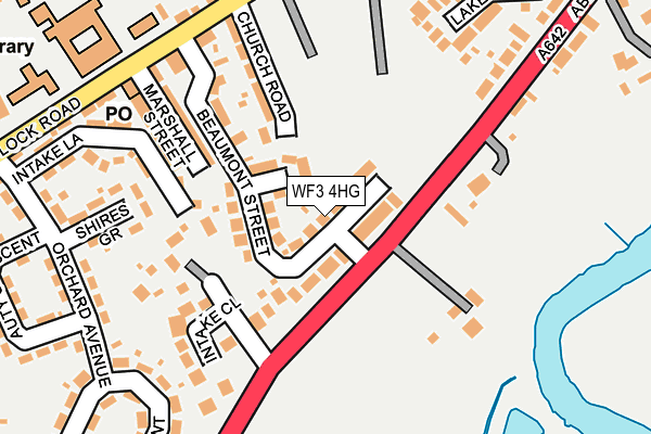 WF3 4HG map - OS OpenMap – Local (Ordnance Survey)