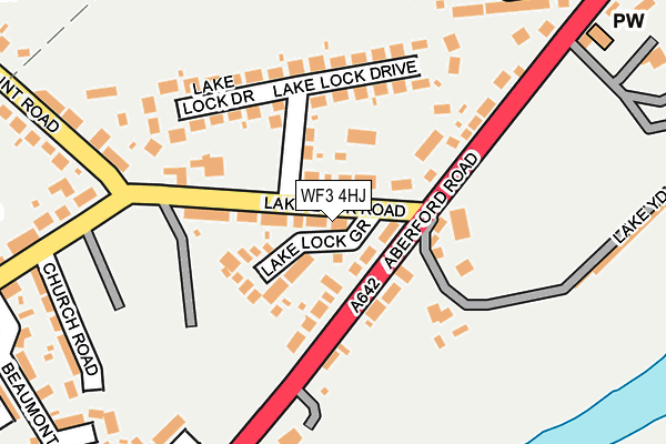 WF3 4HJ map - OS OpenMap – Local (Ordnance Survey)
