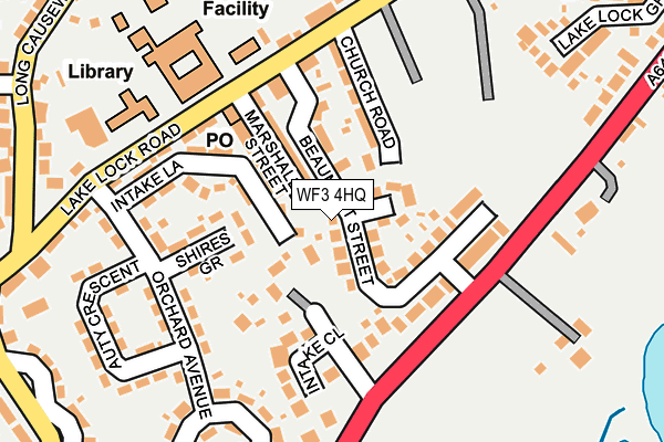 WF3 4HQ map - OS OpenMap – Local (Ordnance Survey)