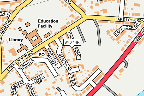 WF3 4HR map - OS OpenMap – Local (Ordnance Survey)