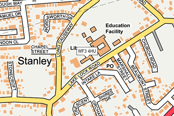 WF3 4HU map - OS OpenMap – Local (Ordnance Survey)