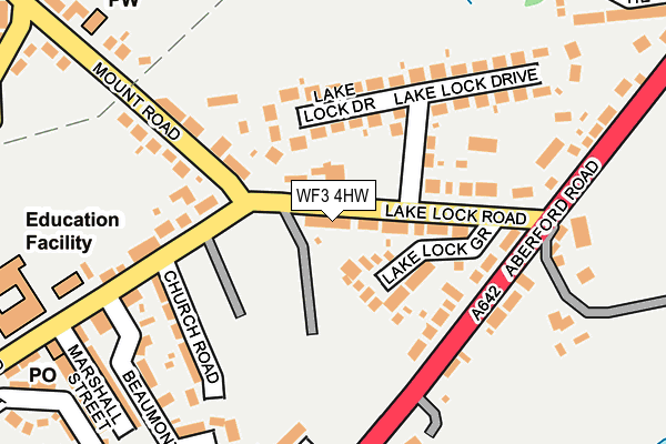 WF3 4HW map - OS OpenMap – Local (Ordnance Survey)