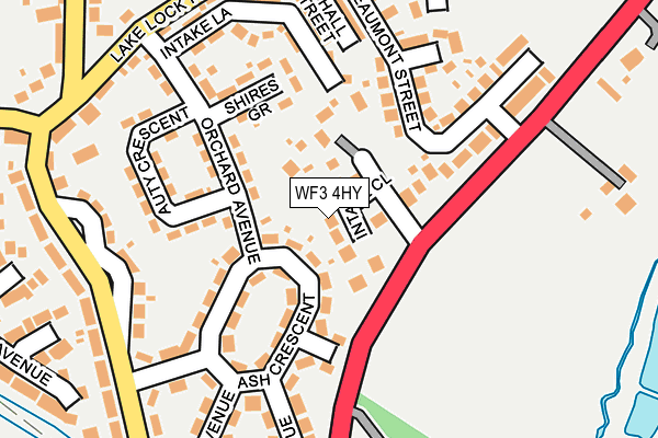 WF3 4HY map - OS OpenMap – Local (Ordnance Survey)