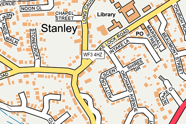 WF3 4HZ map - OS OpenMap – Local (Ordnance Survey)