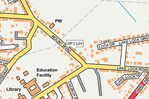 WF3 4JH map - OS OpenMap – Local (Ordnance Survey)