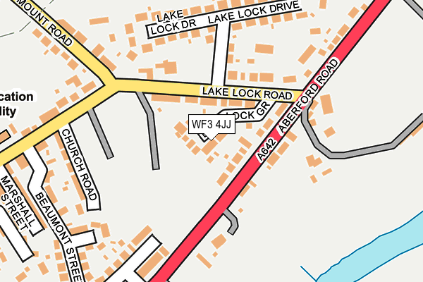 WF3 4JJ map - OS OpenMap – Local (Ordnance Survey)