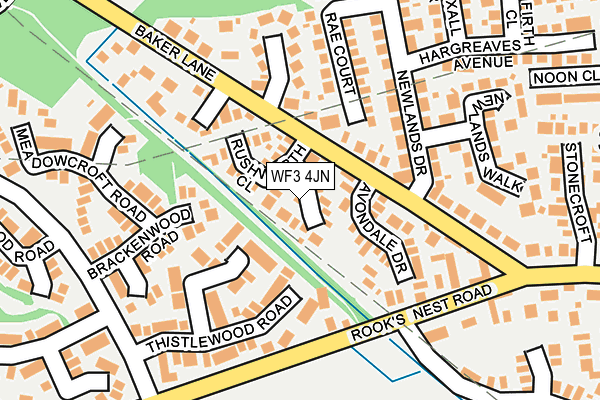 WF3 4JN map - OS OpenMap – Local (Ordnance Survey)
