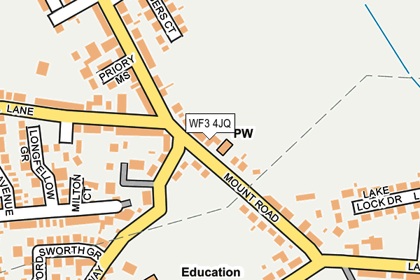 WF3 4JQ map - OS OpenMap – Local (Ordnance Survey)