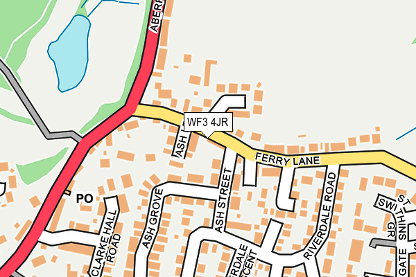 WF3 4JR map - OS OpenMap – Local (Ordnance Survey)