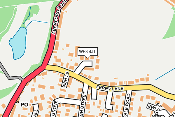 WF3 4JT map - OS OpenMap – Local (Ordnance Survey)