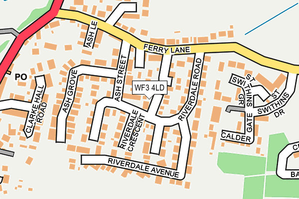 WF3 4LD map - OS OpenMap – Local (Ordnance Survey)