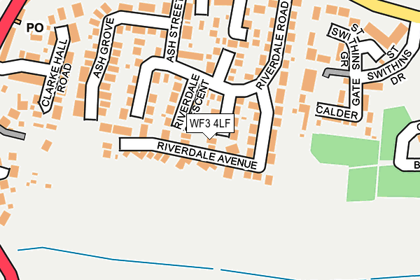 WF3 4LF map - OS OpenMap – Local (Ordnance Survey)