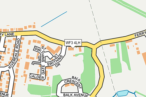 WF3 4LH map - OS OpenMap – Local (Ordnance Survey)
