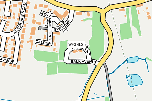 WF3 4LS map - OS OpenMap – Local (Ordnance Survey)