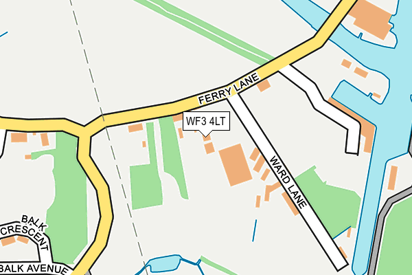 WF3 4LT map - OS OpenMap – Local (Ordnance Survey)