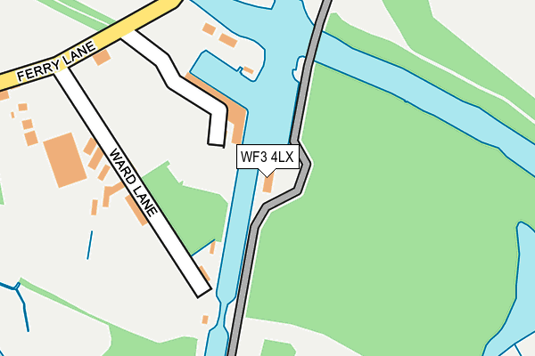 WF3 4LX map - OS OpenMap – Local (Ordnance Survey)