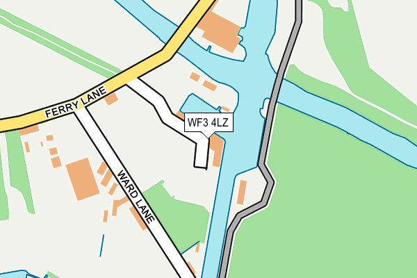 WF3 4LZ map - OS OpenMap – Local (Ordnance Survey)