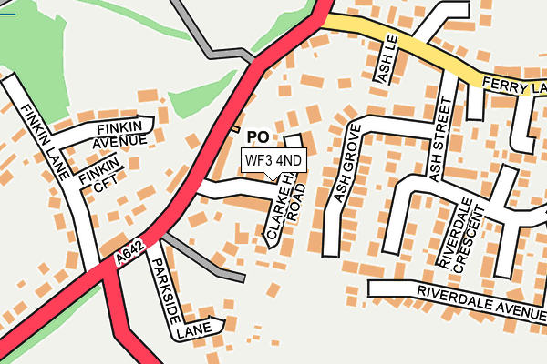 WF3 4ND map - OS OpenMap – Local (Ordnance Survey)