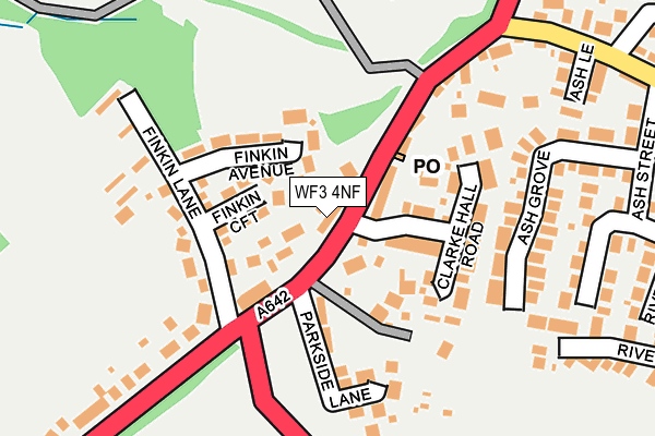 WF3 4NF map - OS OpenMap – Local (Ordnance Survey)