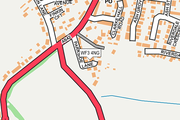 WF3 4NG map - OS OpenMap – Local (Ordnance Survey)