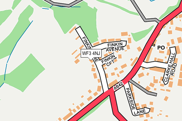 WF3 4NJ map - OS OpenMap – Local (Ordnance Survey)