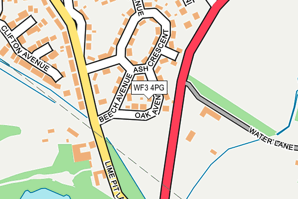 WF3 4PG map - OS OpenMap – Local (Ordnance Survey)