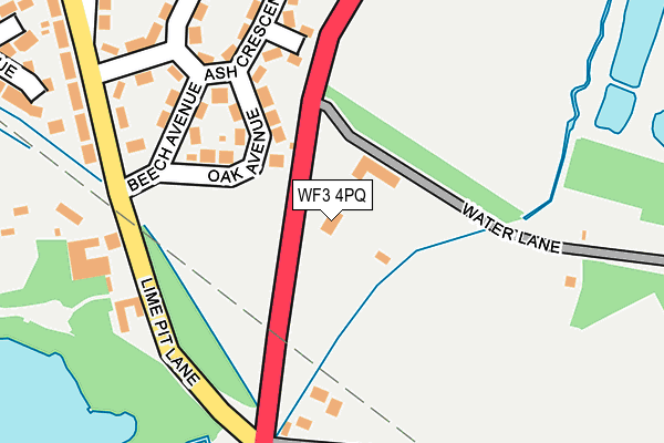 WF3 4PQ map - OS OpenMap – Local (Ordnance Survey)