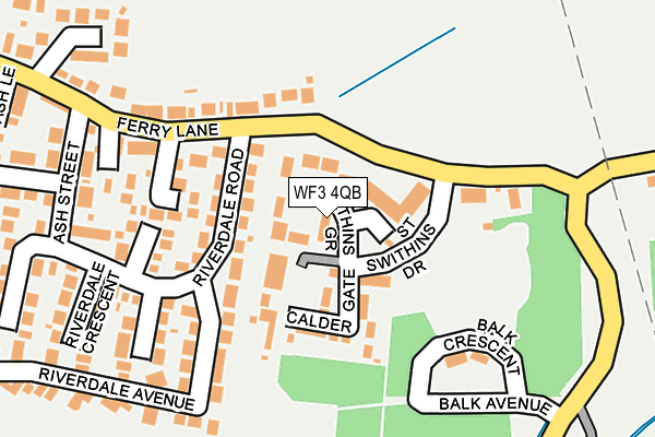 WF3 4QB map - OS OpenMap – Local (Ordnance Survey)