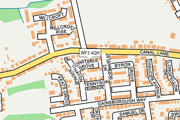 WF3 4QH map - OS OpenMap – Local (Ordnance Survey)