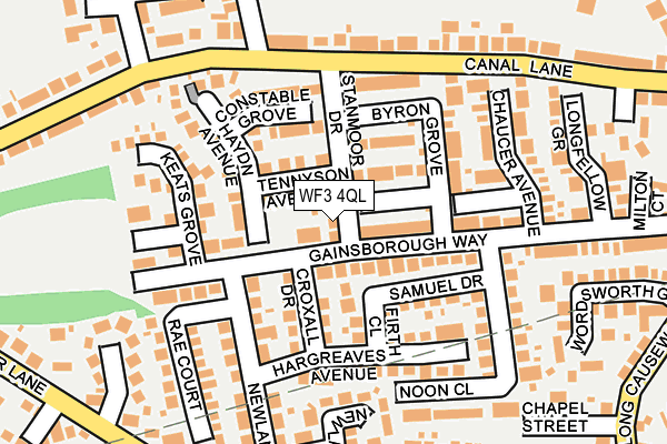 WF3 4QL map - OS OpenMap – Local (Ordnance Survey)