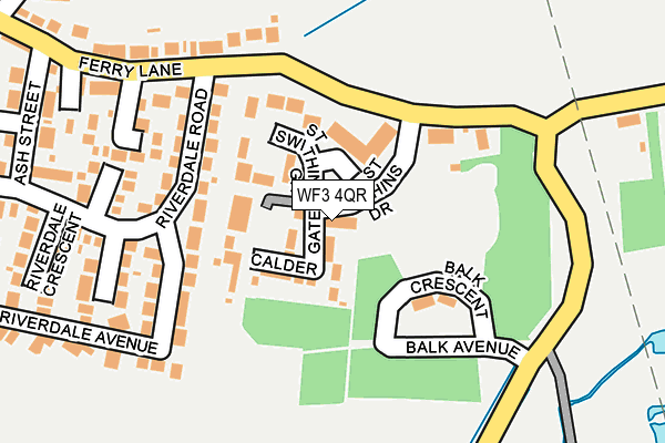 WF3 4QR map - OS OpenMap – Local (Ordnance Survey)