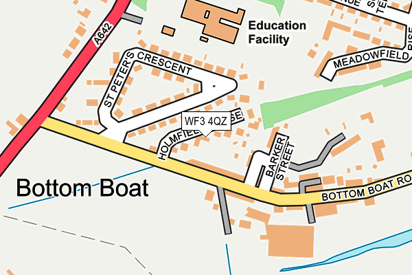 WF3 4QZ map - OS OpenMap – Local (Ordnance Survey)