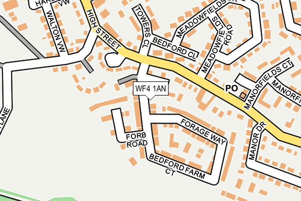 WF4 1AN map - OS OpenMap – Local (Ordnance Survey)