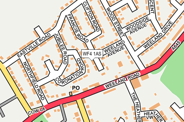 WF4 1AS map - OS OpenMap – Local (Ordnance Survey)