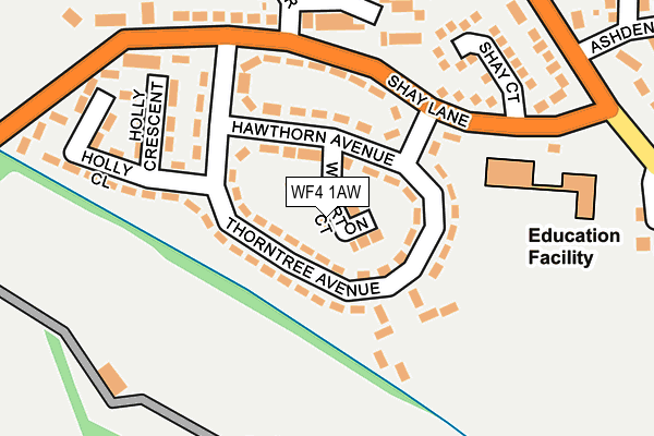 WF4 1AW map - OS OpenMap – Local (Ordnance Survey)