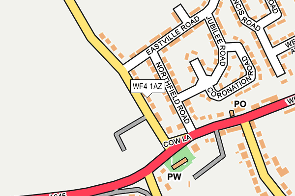 WF4 1AZ map - OS OpenMap – Local (Ordnance Survey)