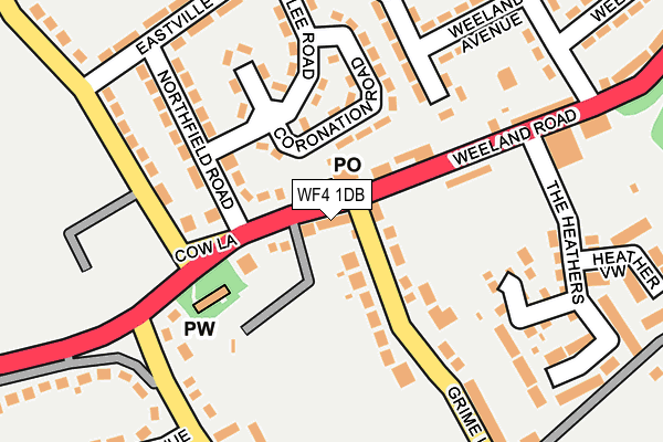 WF4 1DB map - OS OpenMap – Local (Ordnance Survey)
